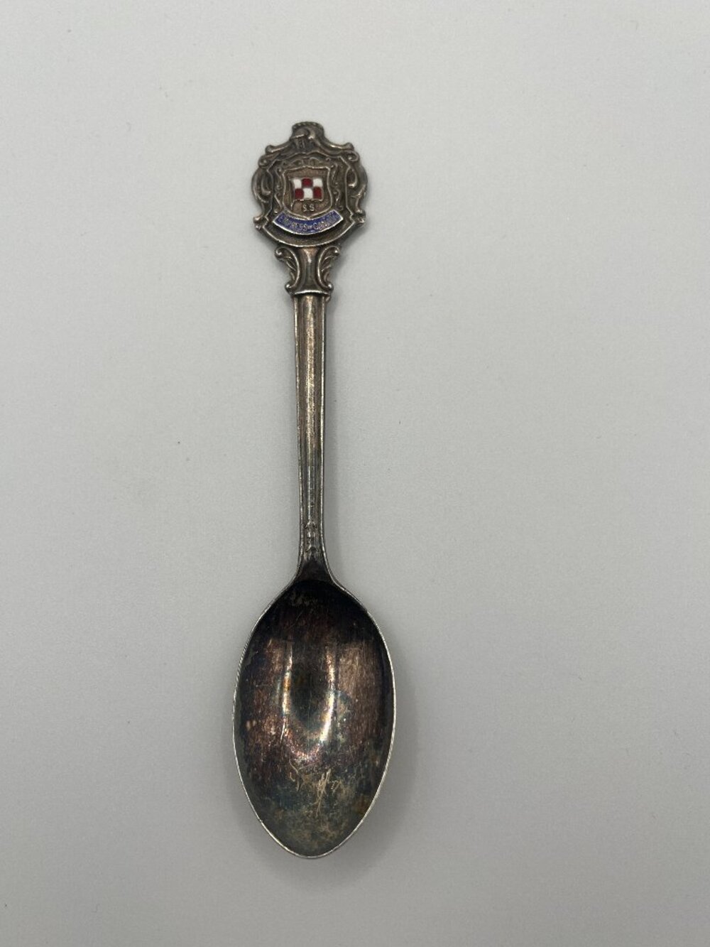 1938 Antique Birmingham Sterling Silver & Enamel S.S. Empress of Canada Spoon
